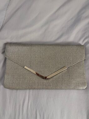 Silver Mesh Envelope Clutch - Evening Handbag